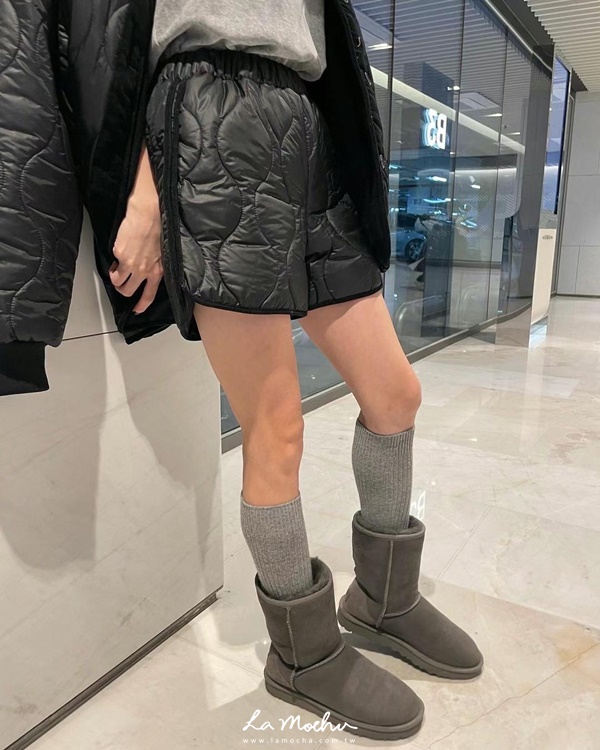 彈性壓紋鋪棉短褲